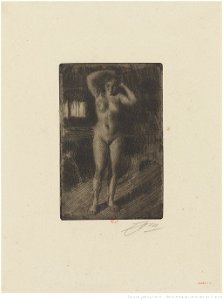 Zorn - Anna se coiffant, 2e état, btv1b105228742