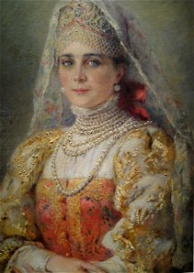 Zinaida Yusupova by Makovskiy - detail 01