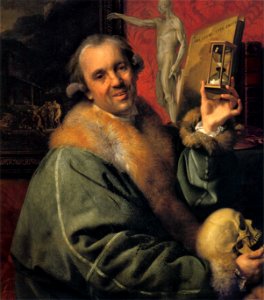 Self-portrait (with Hourglass and Skull) by Johann Zoffany. Free illustration for personal and commercial use.