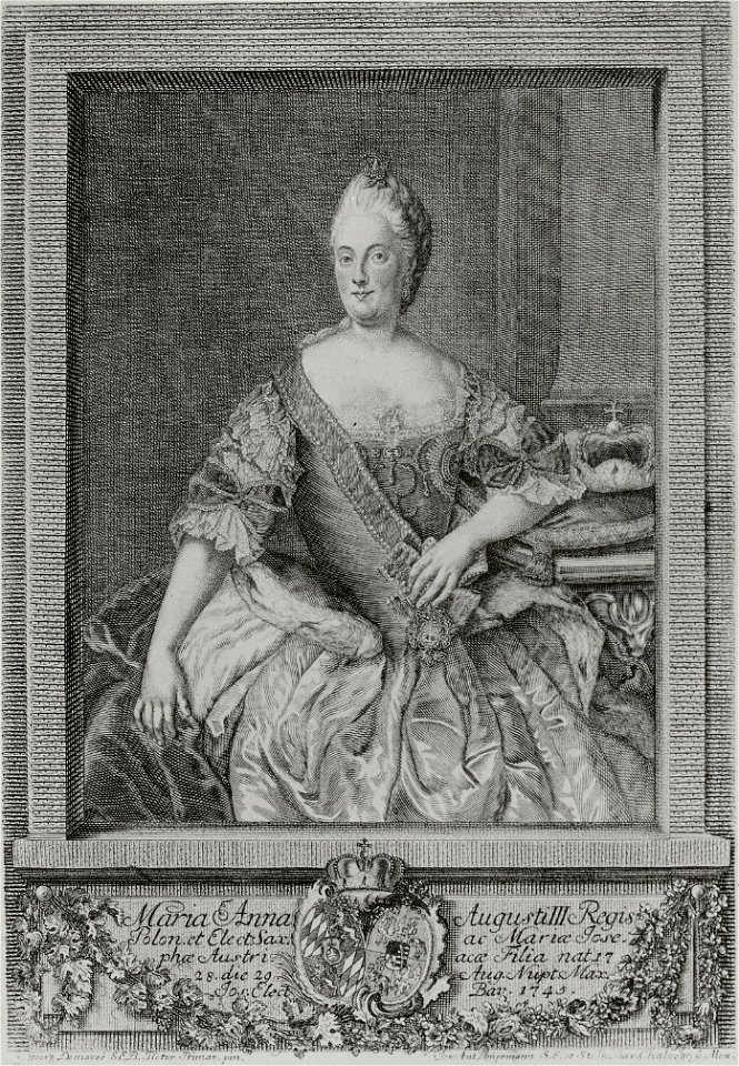 Zimmermann after Desmarées - Maria Anna of Saxony