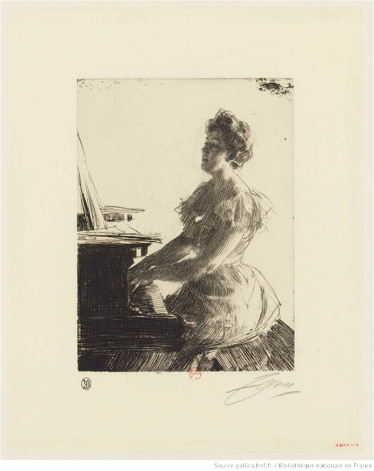 Zorn - Au piano, Miss Anna Burnett, 2e état, btv1b10522869w