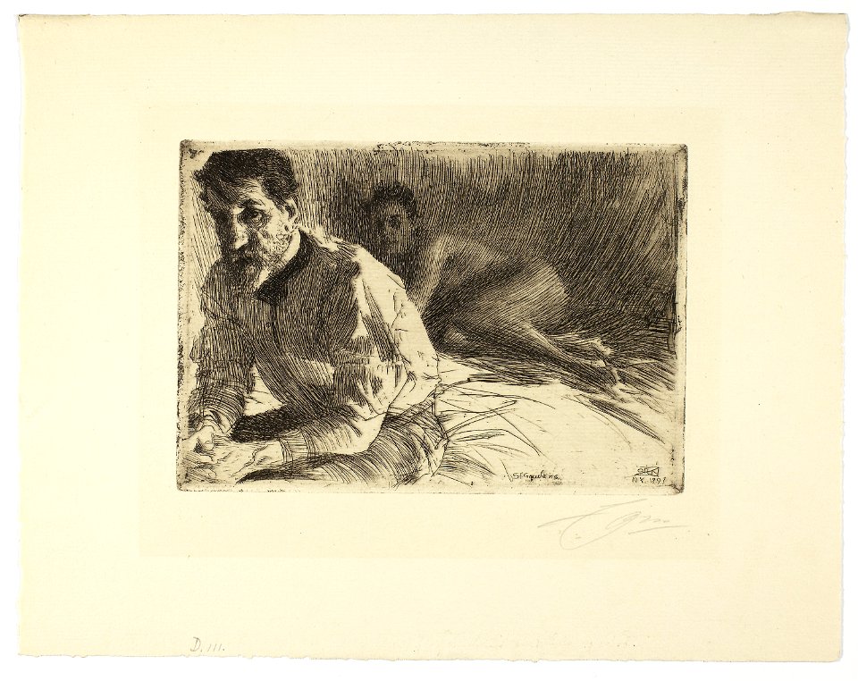 Zorn - Augustus Saint Gaudens II (Saint Gaudens and His Model), 1996.843