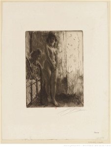 Zorn - Les deux modèles près du lit, 2e état, btv1b10522902n