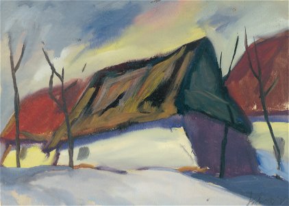 Zolo Palugyay - Village Motif - O 5587 - Slovak National Gallery
