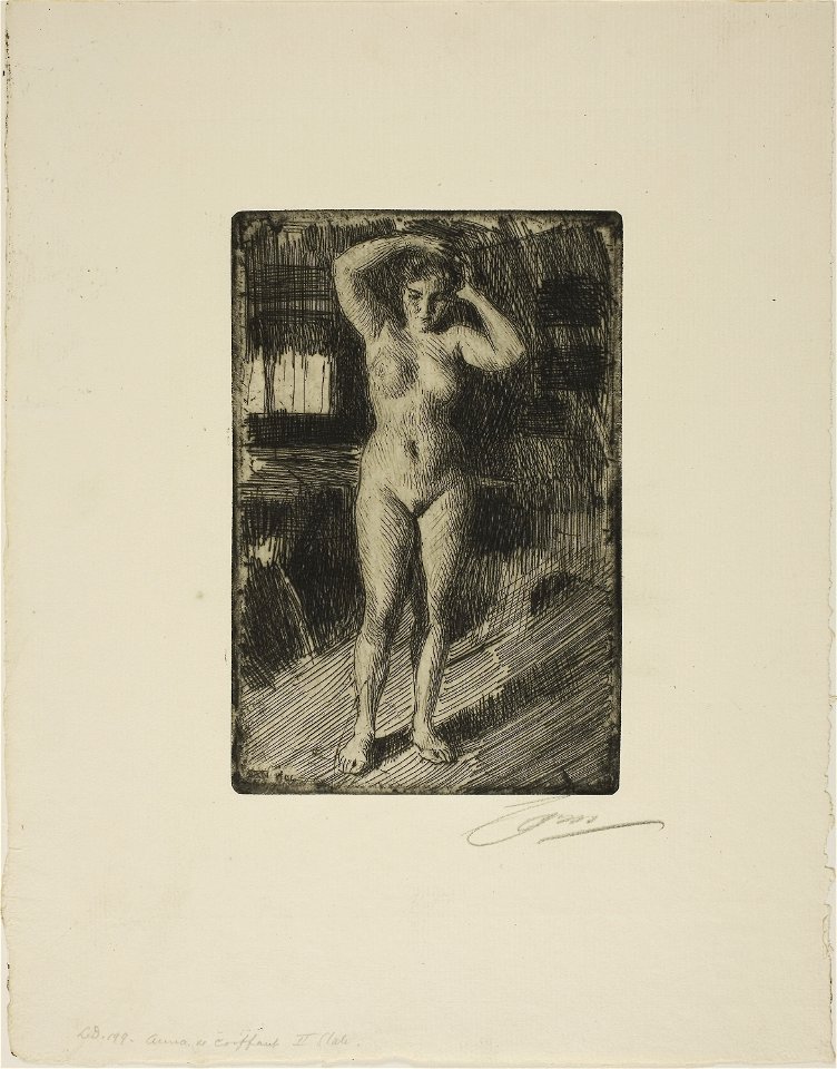 Zorn - Anna Doing Her Hair, 1927.1987