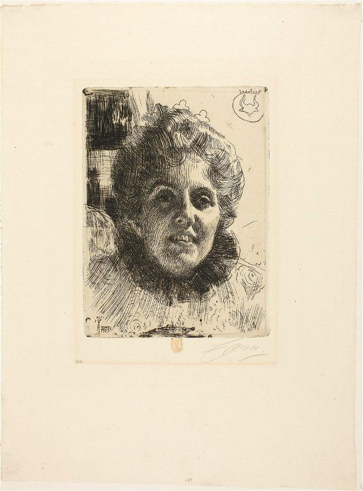 Zorn - Aurore (Mrs. Aurore Klintberg, née Oxenstierna, Head), 1913.1095