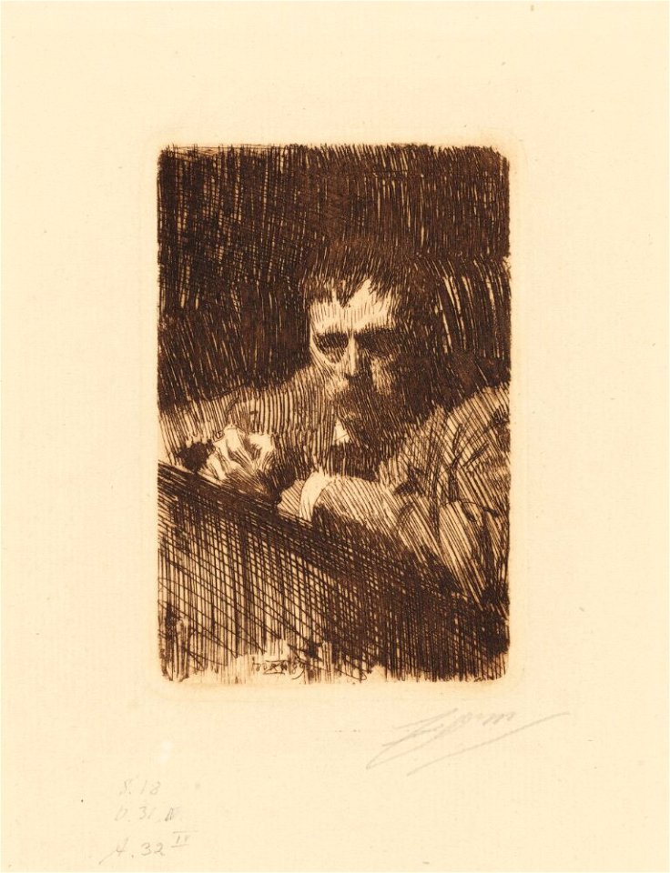 Zorn - Engraver. Self-Portrait, NMG 8651892