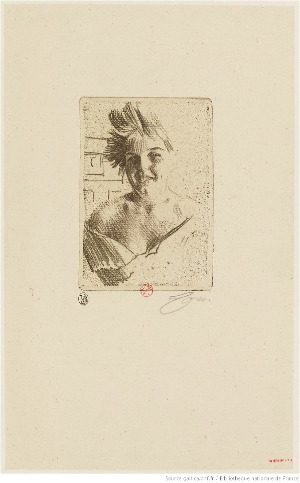 Zorn - Modèle en buste, riant, 1ère planche, 1er état, btv1b10522808z
