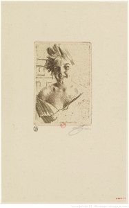 Zorn - Modèle en buste, riant, 1ère planche, 1er état, btv1b10522808z