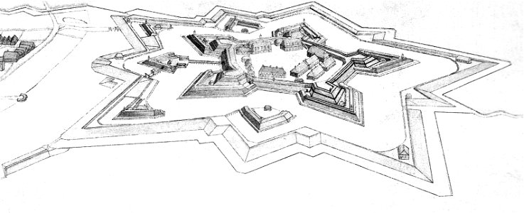 Zitadelle Vechta 1697 Vogelschau