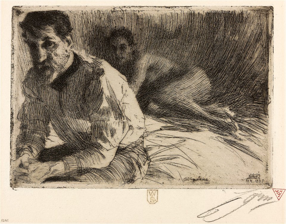 Zorn - Augustus Saint Gaudens II (Saint Gaudens and his model), 1913.1018