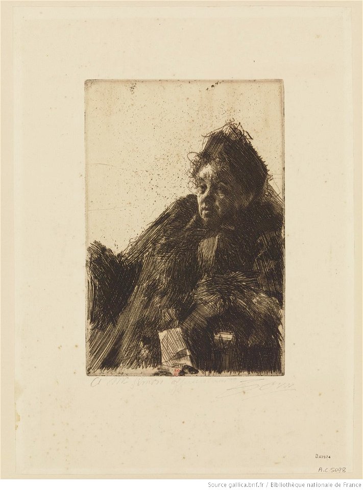 Zorn - Mme Simon, 2e planche, 3e état, btv1b10522809d