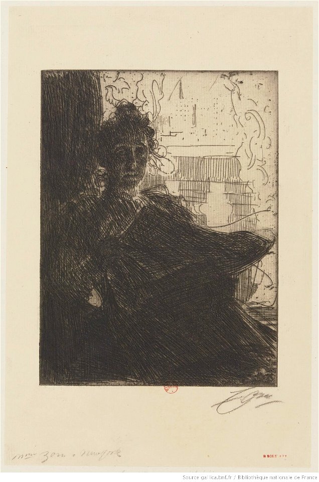Zorn - Mme Emma Zorn, 3e état, btv1b105227809
