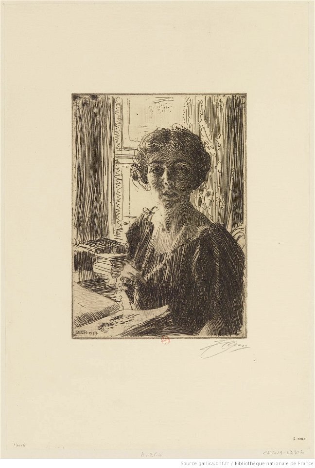 Zorn - La princesse Margaret de Suède, 3e état, btv1b10522833z