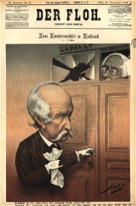 Zum Kanzlerwechsel in Russland - Karel Klíč - Der Floh, 1879. Free illustration for personal and commercial use.