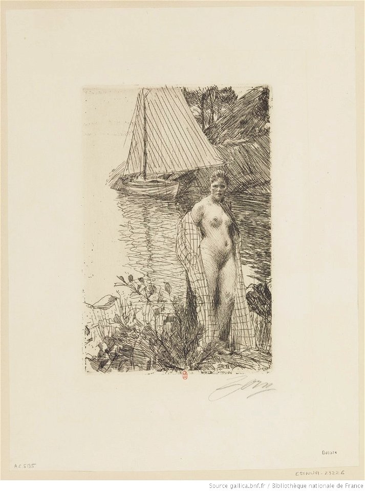Zorn - Mon modèle et mon bateau, 4ème état, btv1b105228062