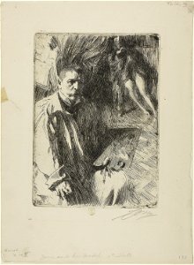 Zorn - Self-Portrait with Model II, 1913.1032