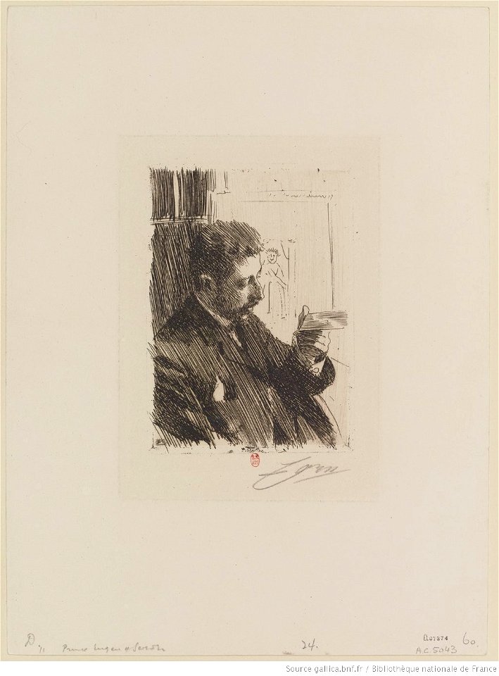Zorn - Prince Eugène de Suède, 2e état, btv1b105228547