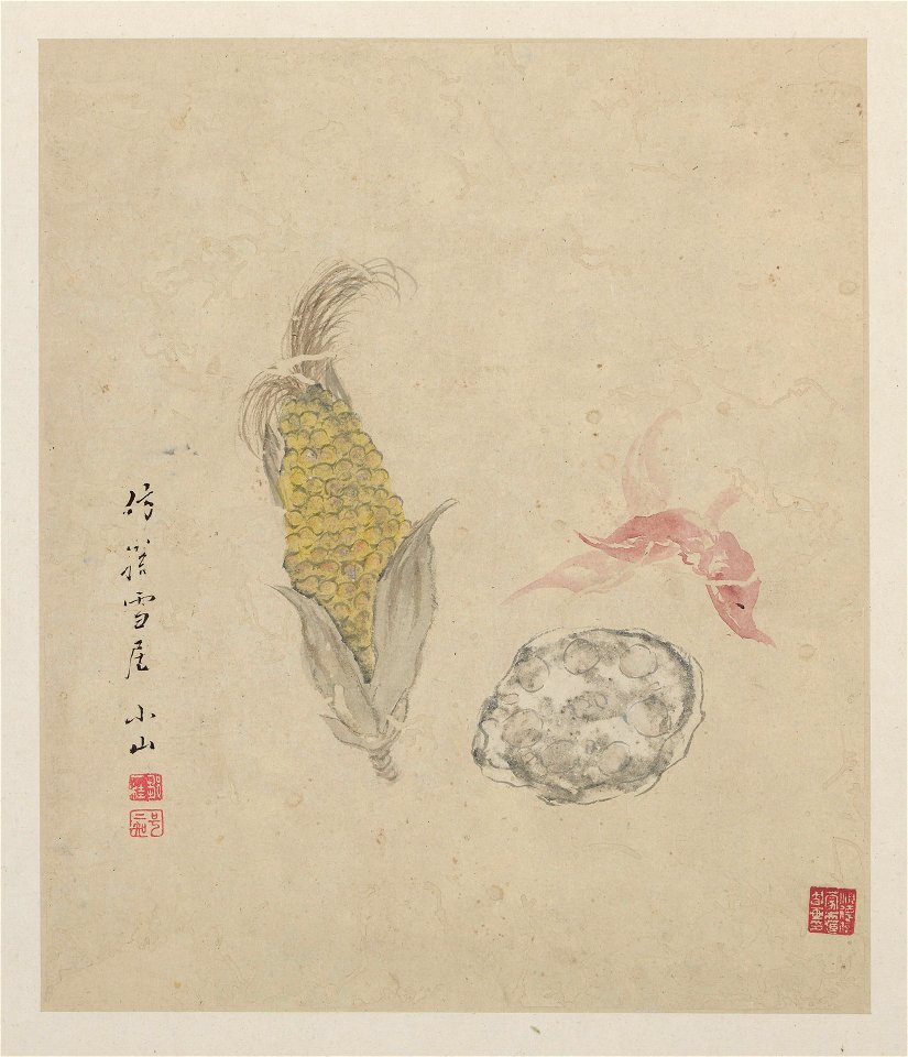 Zou Yigui - Corn, Lotus Root, and Water Chestnut - 2003.143.14 - Yale University Art Gallery