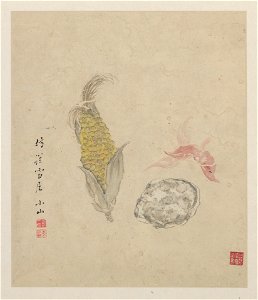 Zou Yigui - Corn, Lotus Root, and Water Chestnut - 2003.143.14 - Yale University Art Gallery