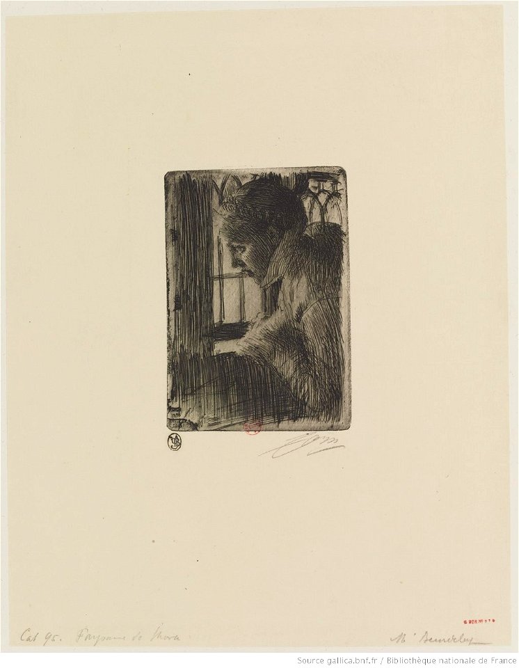 Zorn - Jeune fille de Mora, à la fenêtre, btv1b10522729v