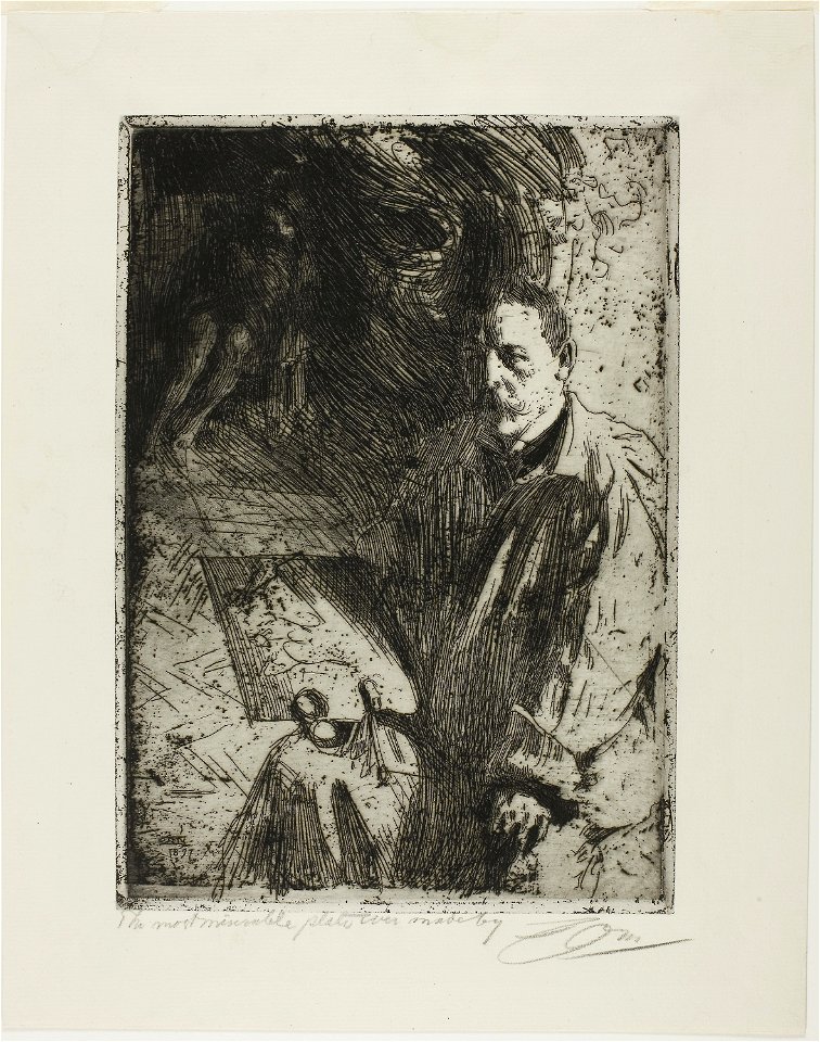 Zorn - Zorn and His Model, 1927.1890