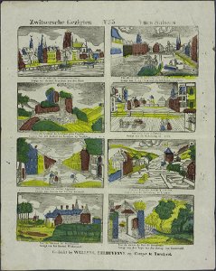 Zwitsersche gezigten-Catchpenny print-Borms 0429
