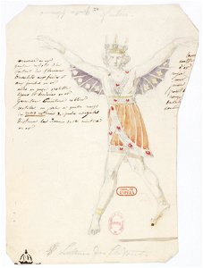 Zémire et Azor - trente-six maquettes de costumes - Alexandre-Evariste Fragonard - 24. Lutin. Enfants