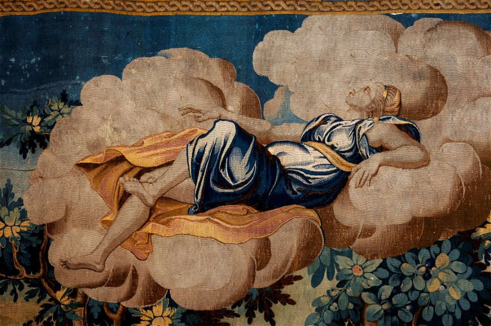Zéphyr enlevant Psyché sur ordre de l'Amour, détail de Psyché sur le nuage (phbw09 0738)