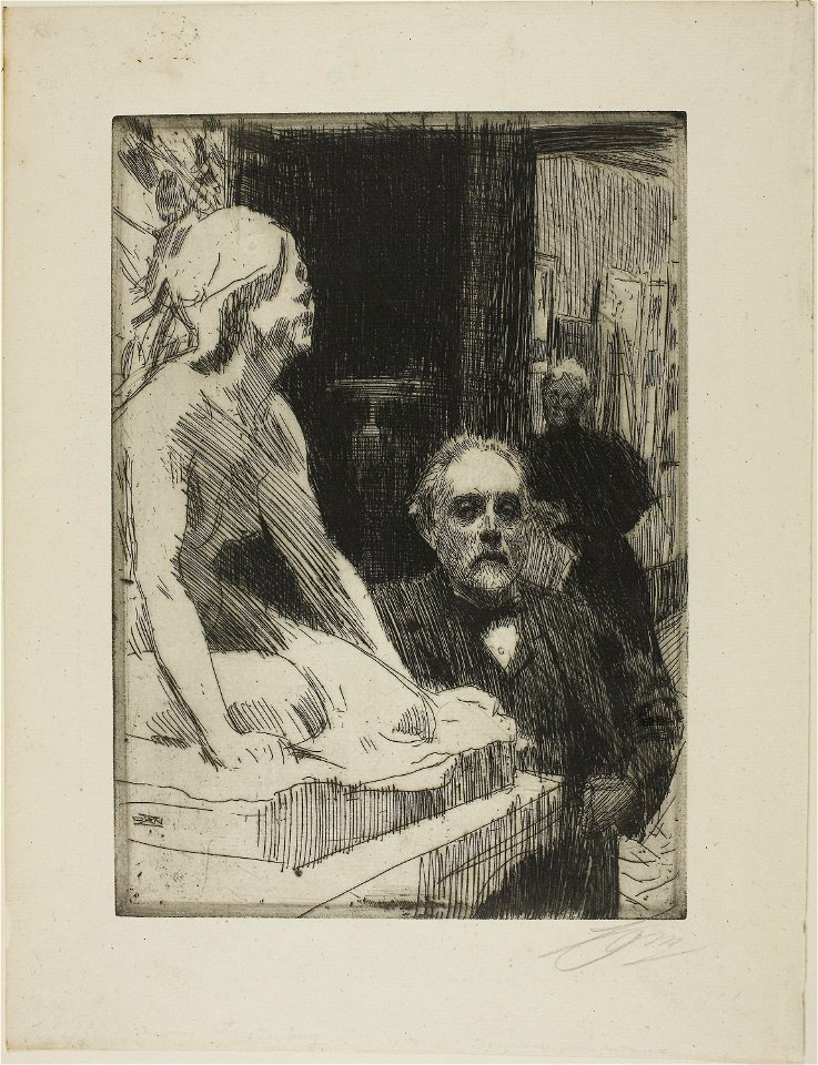 Zorn - Pontus Fürstenberg and his Wife (standing near Hasselberg’s “Frog”), 1927.1871