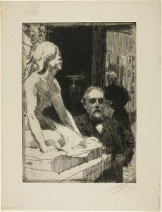 Zorn - Pontus Fürstenberg and his Wife (standing near Hasselberg’s “Frog”), 1927.1871