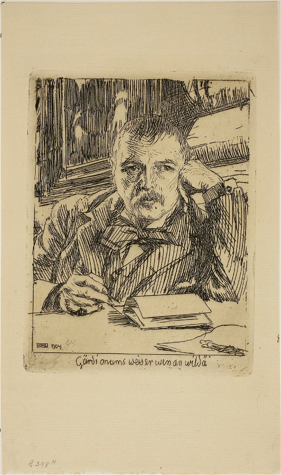 Zorn - Self-Portrait with Inscription, 1927.1965