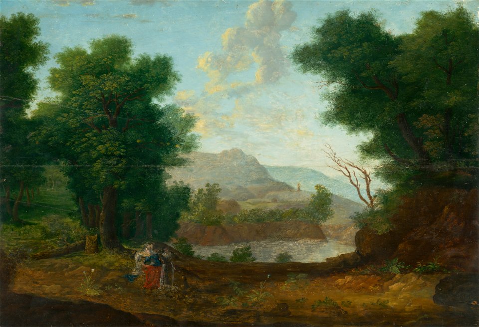 Západoeurópsky monogramista W.P. z roku 1620 - Mountain Landscape with a Pond - O 5135 - Slovak National Gallery