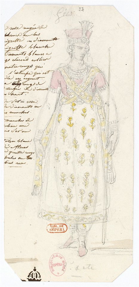 Zémire et Azor - trente-six maquettes de costumes - Alexandre-Evariste Fragonard - 27. Fées