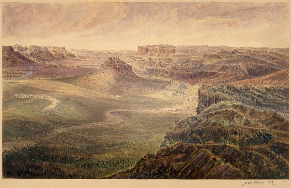 Aspen Camp (27 miles from Cow Creek) looking N. Trail from Palouse R. to Plants' Crossing on the Spokane - NARA - 305505