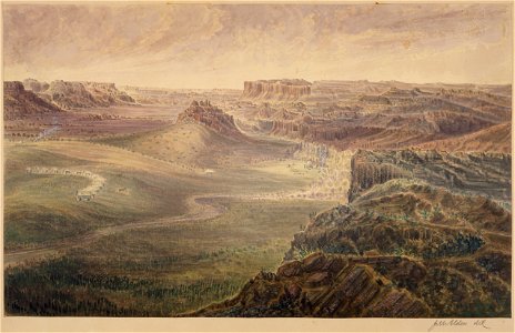 Aspen Camp (27 miles from Cow Creek) looking N. Trail from Palouse R. to Plants' Crossing on the Spokane - NARA - 305505