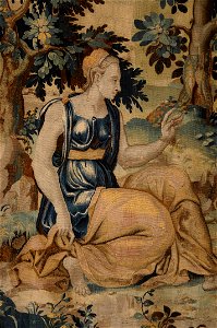 Zéphyr enlevant Psyché sur ordre de l'Amour, détail de Psyché assise (phbw09 0720)