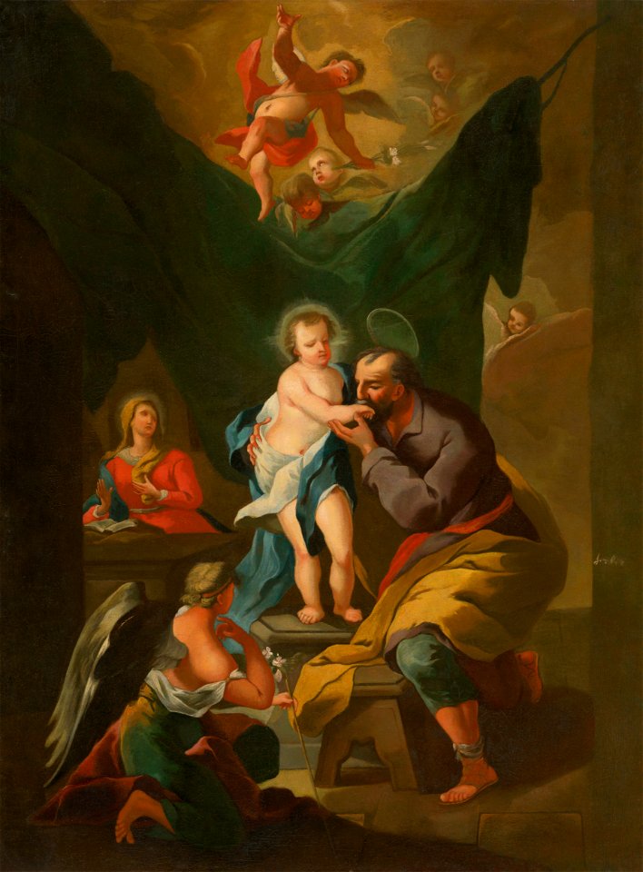 Západoslovenský maliar z 2. polovice 18. storočia - The Holy Family - O 2828 - Slovak National Gallery