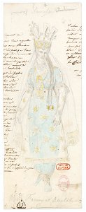 Zémire et Azor - trente-six maquettes de costumes - Alexandre-Evariste Fragonard - 17. Princesses, Mmes Fanny et Anatole