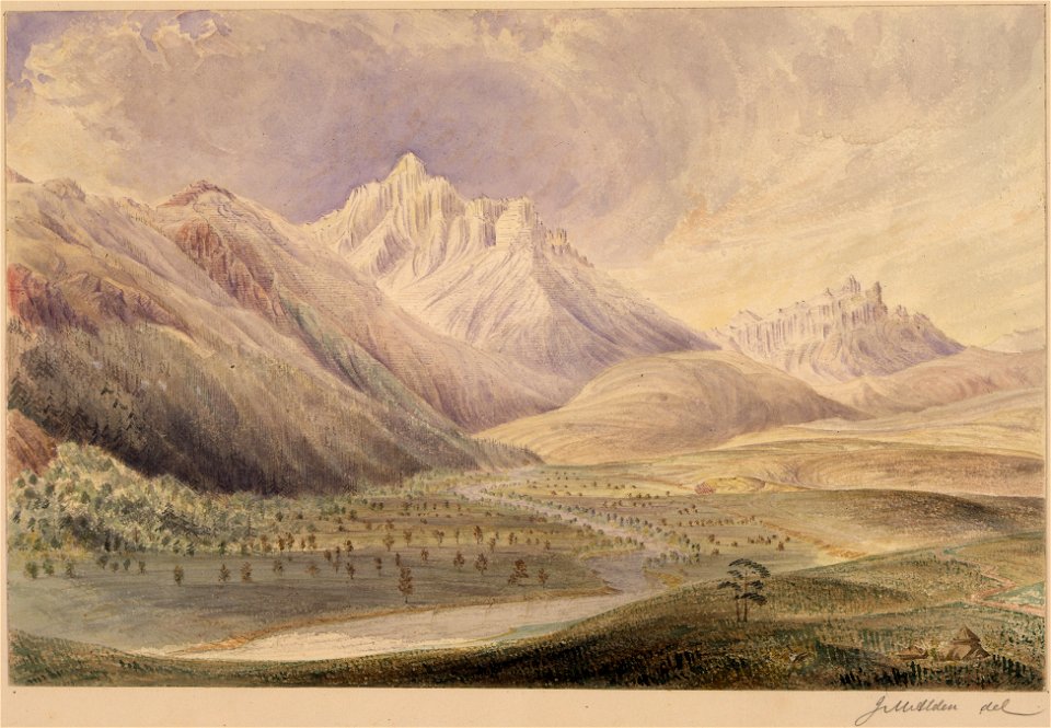 The Gates from valley near E. entrance to Kishenehn Pass. looking W - NARA - 305544