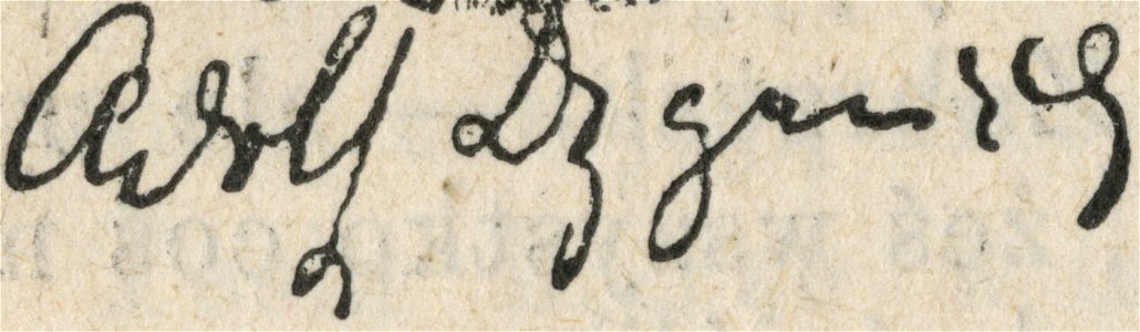 Adolf Dygasiński signature