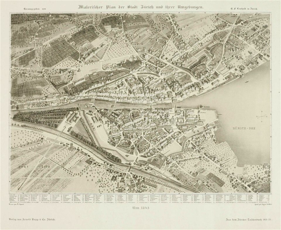 Zürich um 1845