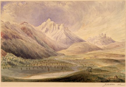 The Gates from valley near E. entrance to Kishenehn Pass. looking W - NARA - 305544