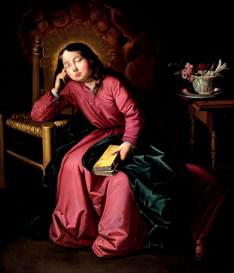 Francisco de Zurbarán - The Child Virgin Asleep - Google Art Project
