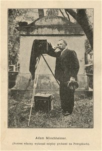 Adam Münchheimer, Portret własny wykonał między grobami na Powązkach (54098)