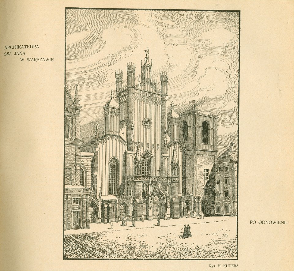 Archikatedra św. Jana w Warszaiwe po odnowieniu Rys. H. Kudera (79235)