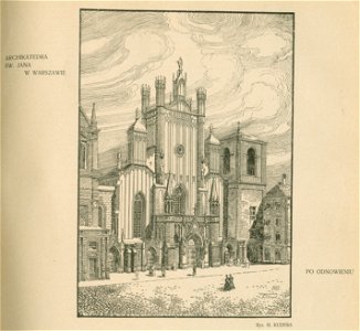 Archikatedra św. Jana w Warszaiwe po odnowieniu Rys. H. Kudera (79235)