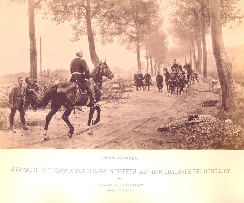 BASA-600K-1-1866-7-Bismarcks und Napoleons zusammentreffen auf der chaussee bei Donchery