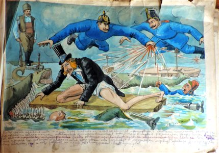 BASA-947K-1-3-1-World War I cartoon by Sava Zlachkin