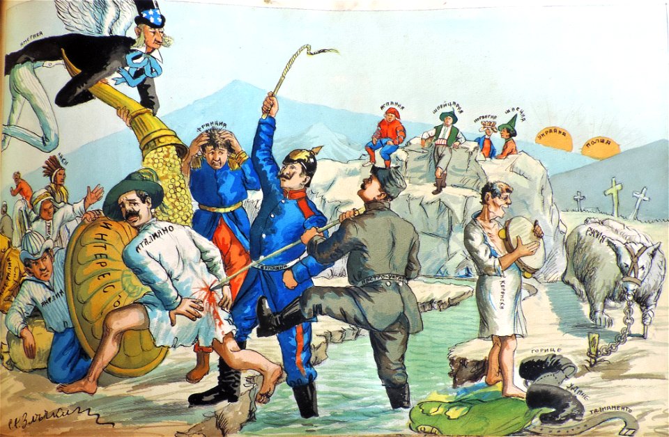 BASA-947K-1-3-30-World War I cartoon by Sava Zlachkin